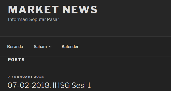 Market News, Informasi Seputar Pasar